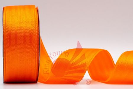 Grosgrain Satin Woven Ribbon_orange